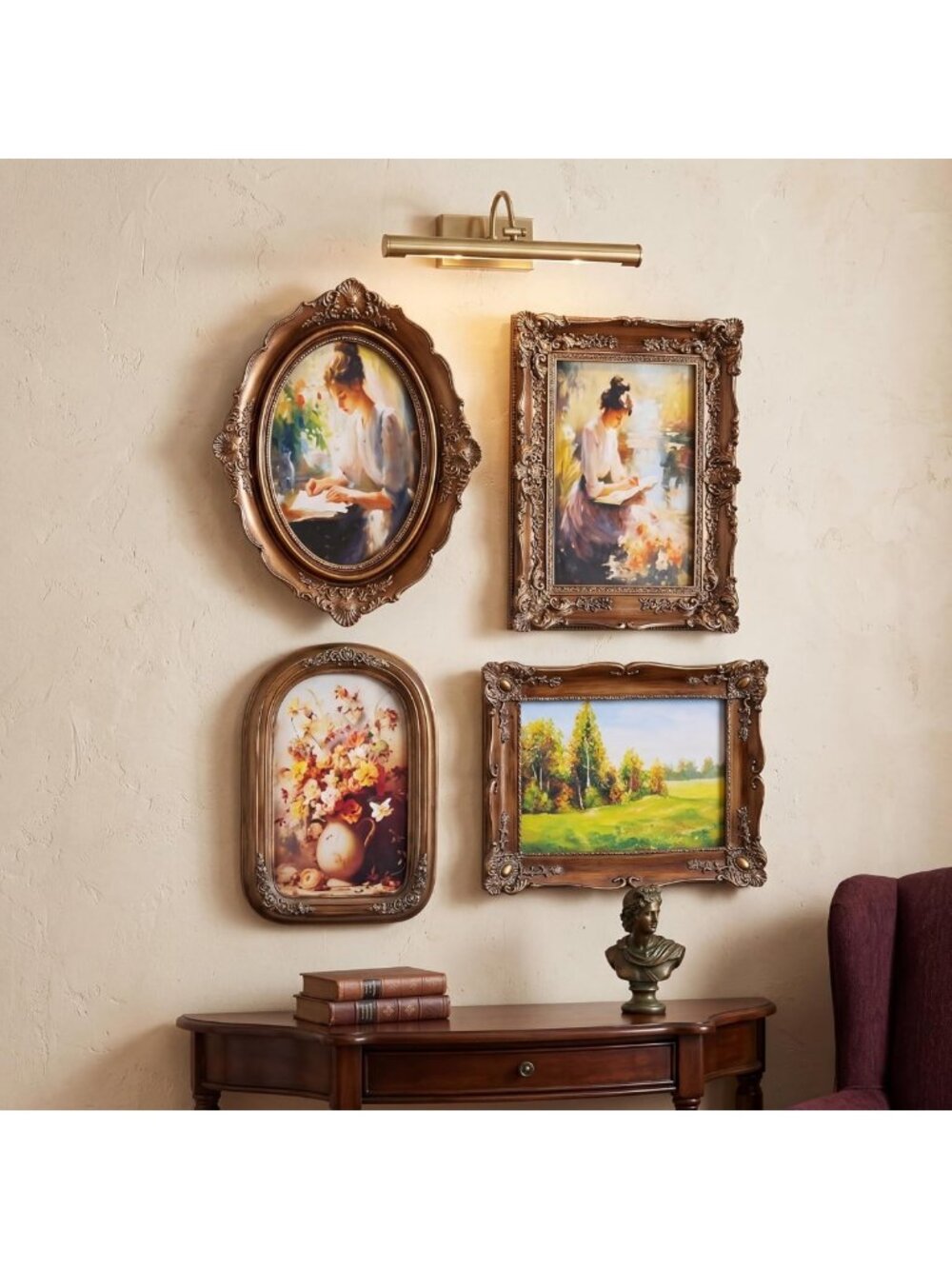 Vintage Ornate Baroque Picture Frames Set - Antique Decorative Wall & Tabletop